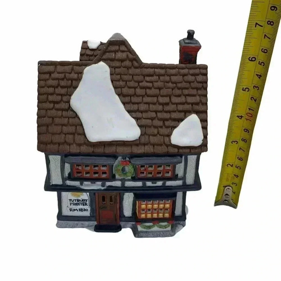 Dept 56 Tutbury Printer Dickens Christmas Village Lighted Building Decor Vintage - Picture 5 of 6